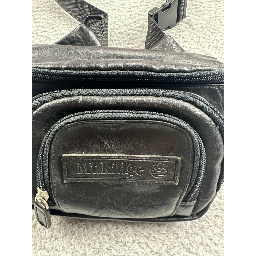 Mt Ridge Faux Leather Fanny Pack Vintage Black